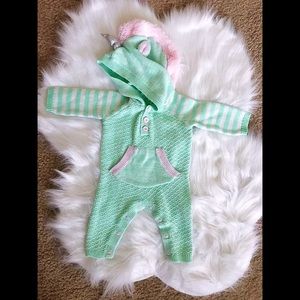Cat & Jack Baby Sweater Unicorn Jumpsuit